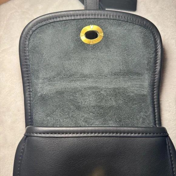 VTG Coach Navy Blue Sidepack Crossbody Shoulder Bag - Picture 9 of 15